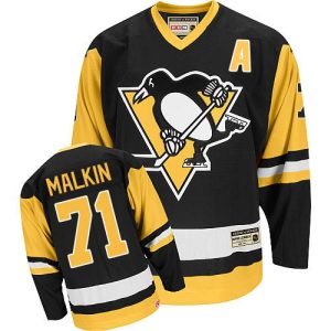 Kinder Pittsburgh Penguins Eishockey Trikot Evgeni Malkin #71 Authentic Throwback Schwarz – CCM